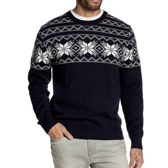 Weatherproof Other - Weatherproof Fair Isle Mesh Crew Neck Sweater